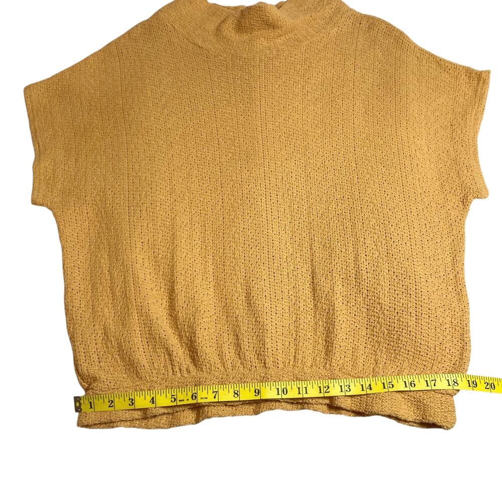 Free People Echo Beach Pullover Orange Cowl Neck Slouchy Sweater Size Medium EUC - Picture 8 of 9